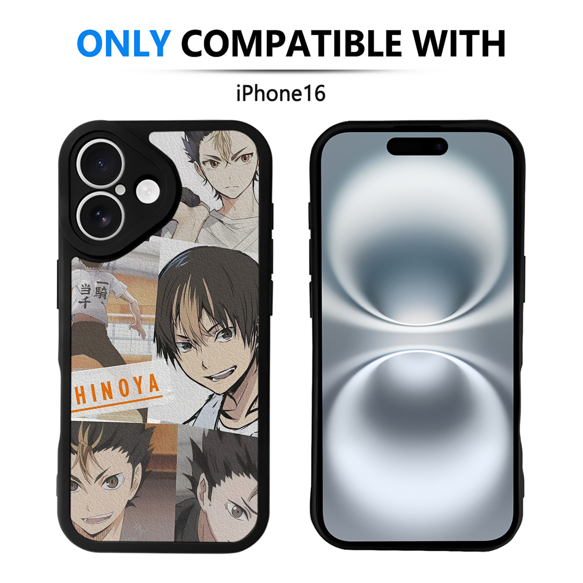 （画像用） ハイキュー!! Haikyu!! 【iPhone 16シリーズ対応】シリコンスマホケース（レザー調） 材質：シリコン